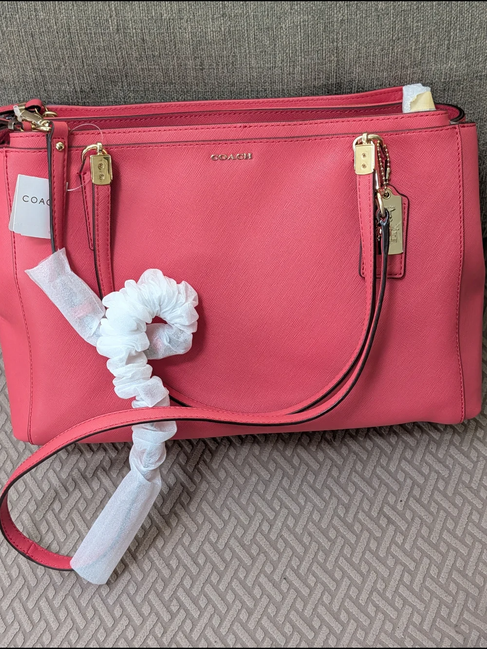 Coach Madison Saffiano Leather Christie Carryall NWT